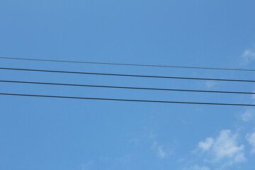 Cable with clear blue sky