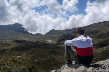 hiker in the mountains