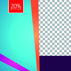 Social Media Square Background For Ads Discount
