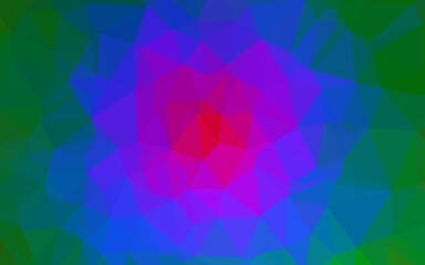 Dark Multicolor, Rainbow vector shining triangular pattern.