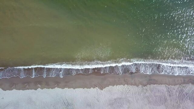 Ocean Beach Pattern, Copy Space for Text. Overhead Aerial View.