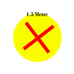 Obraz premium Social Distancing Marker