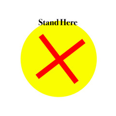 Obraz premium Social Distancing Marker