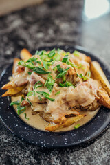papas con queso