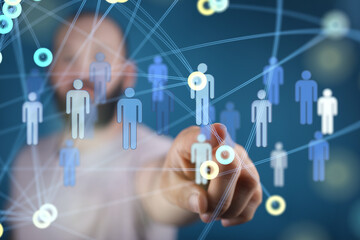 organization network team concept networking.