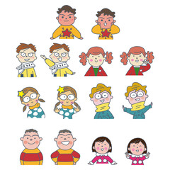 クリスマスを祝う子どもたち　イラスト