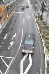 雪の日の道路