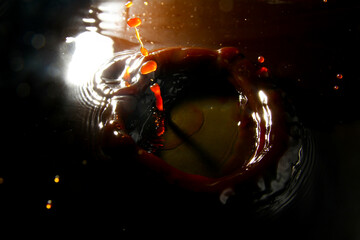 Close up of coffee splash
