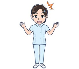 Nurse in a light blue uniform