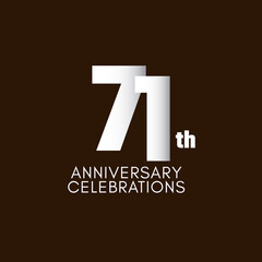 71 Th Anniversary Celebration Vector Template Design Illustration