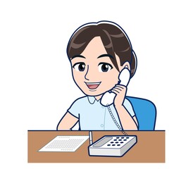 Nurse in a light blue uniform