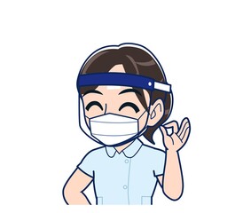 Nurse in a light blue uniform