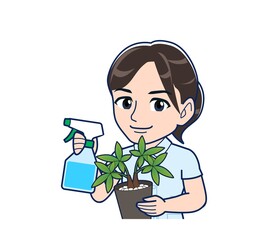 Nurse in a light blue uniform