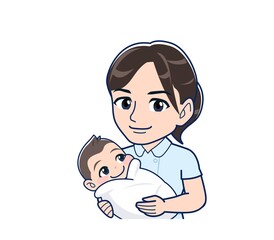 Nurse in a light blue uniform