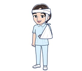 Nurse in a light blue uniform