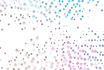 Light Blue, Red vector cover with symbols of gamble.