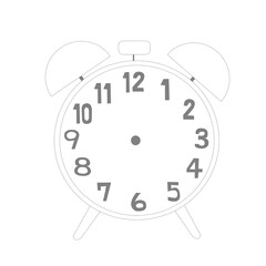 針なし目覚まし時計の塗り絵