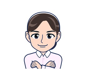 Housewife who came in a pink Y-shirt