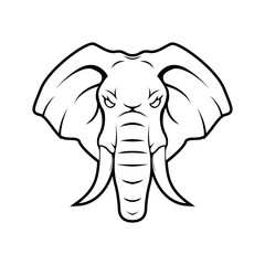 white elephant logo design