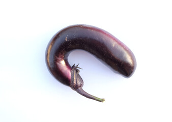Fresh eggplant isolated on white background