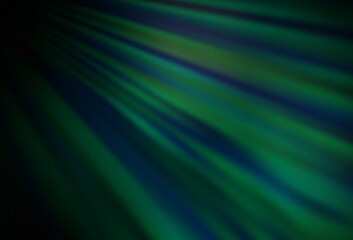 Dark Green vector backdrop with long lines.