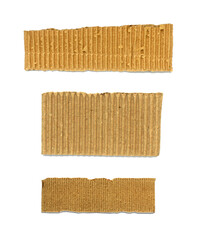 Kraft cardboard goffered. Cardboard ripped edge.