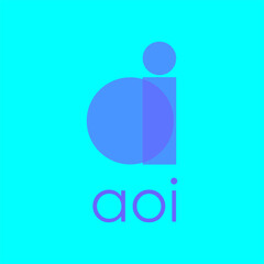 Aoi logo, letter A O I