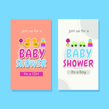 baby shower design vector template.