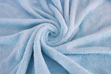 Revolving shape plush bath towel fabric