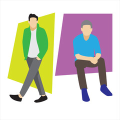 man character flat design vector illustration 