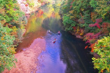 晩秋の定山渓温泉
