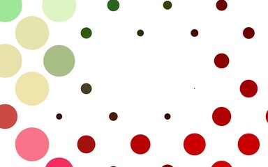 Light Green, Red vector template with circles.