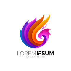 Phoenix logo concept, best phoenix bird logo design