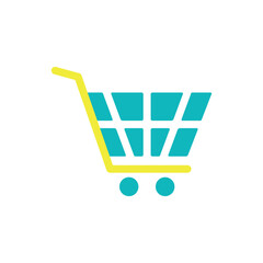 Cart Icon Color Design Vector Template Illustration
