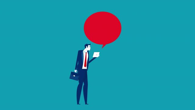 Business decrease reporting. Business risk animation video