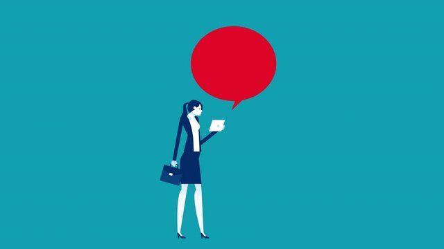 Business decrease reporting. Business risk animation video