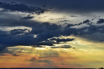 sunset in the mountains