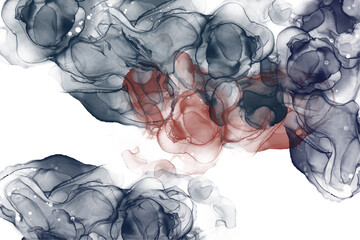abstract oxford blue red wine balance alcohol ink background