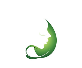 Obraz na płótnie Canvas Natural fitness icon logo design template