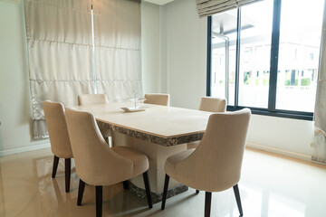 dining table in dining room