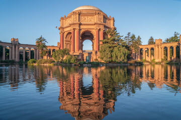 The Palace of Fine Arts in the Marina District of San Francisco, California is a monumental...