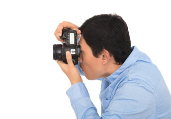 Fototapeta premium Professional photographer taking pictures