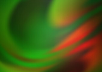 Dark Green, Red vector abstract blurred template.