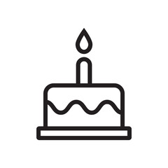 birthday cake icon vector symbol template