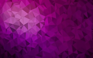 Dark Purple vector shining triangular template.