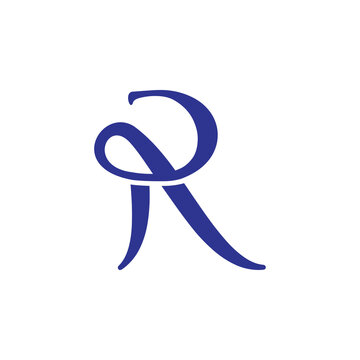 R letter logo design vector