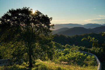 sunrise in the mountains