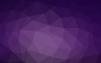 Dark Purple vector low poly cover.
