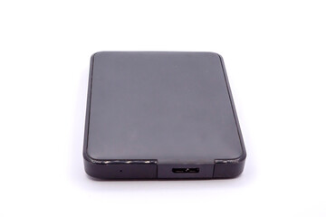 HDD - Grey Portable External Hard Disk Drive isolated on white background. External hard disk drives.