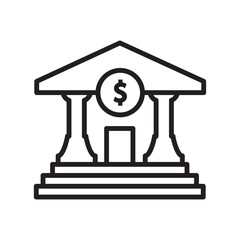 bank icon vector symbol template